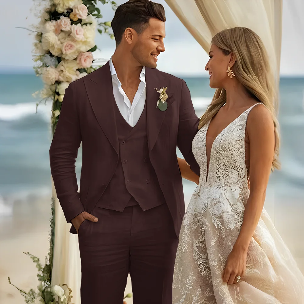 Beige Linen Terno for Men Summer Wedding Smoking 3-Piece Suit Customizable Slim Fit Men's Blazer Party Wear
Beige Linen Terno for Men Summer Wedding Smoking 3-Piece Suit Customizable Slim Fit Men's Blazer Party Wear