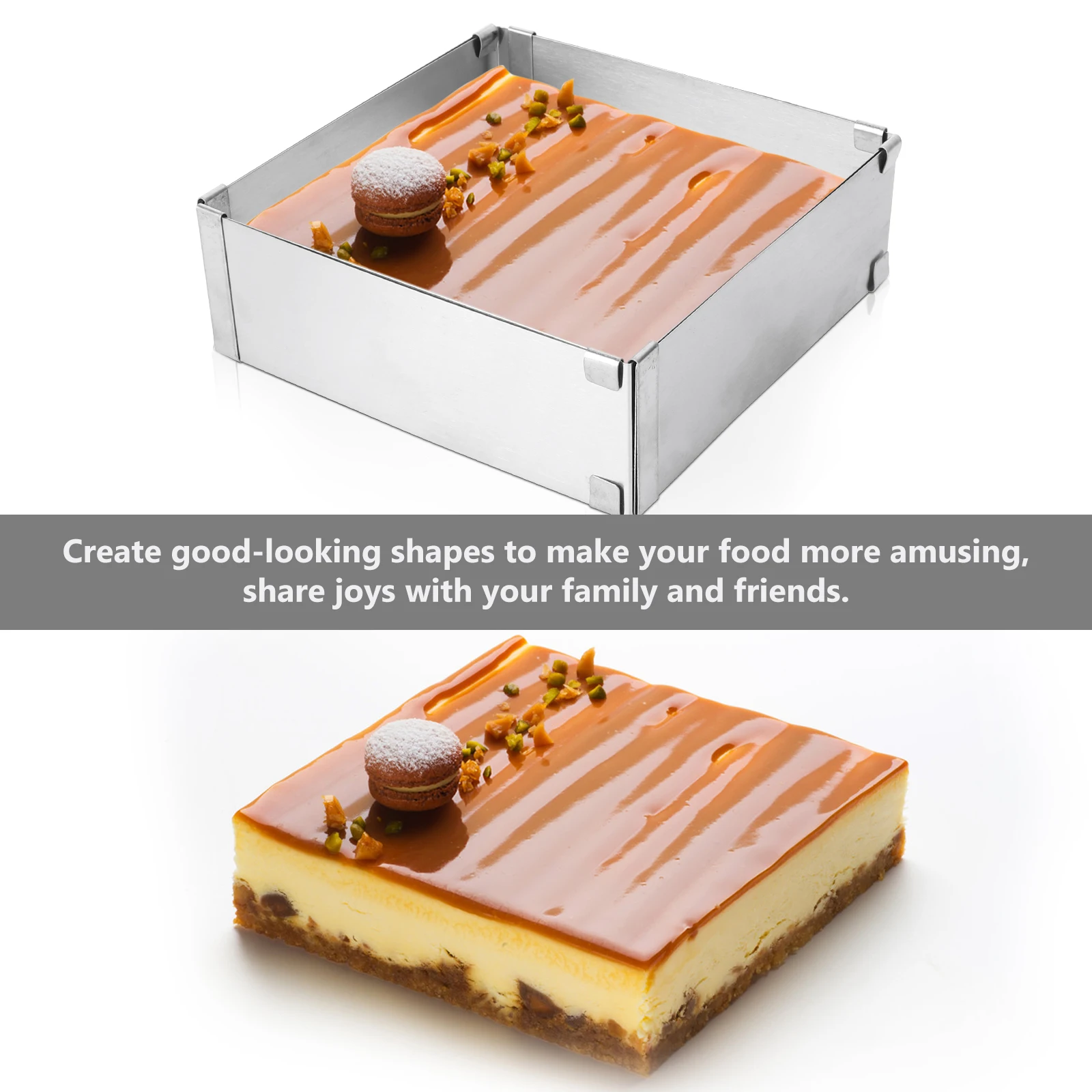 Mousse Circle Mold Adjustable Cake Square Stainless Steel Multiple Size Home Baking Tool
Mousse Circle Mold Adjustable Cake Square Stainless Steel Multiple Size Home Baking Tool