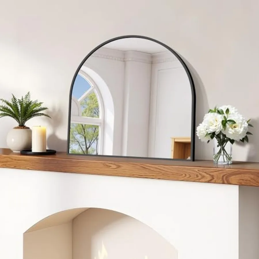 Arched Wall Mirror, 20"x20" Black Arched Mirror with Tempered Glass, Metal Frame, Large Size for Entryway Table, Mantel, Living
Arched Wall Mirror, 20"x20" Black Arched Mirror with Tempered Glass, Metal Frame, Large Size for Entryway Table, Mantel, Living