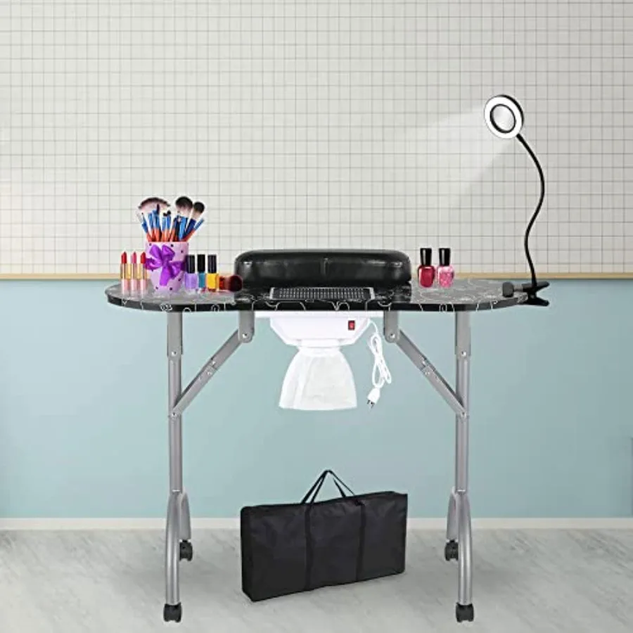 LEIBOU Professional 35''L Portable Foldable Manicure Table with Magnifier USB LED Lamp Fan Dust Collector Sponge Carrying Bag i
LEIBOU Professional 35''L Portable Foldable Manicure Table with Magnifier USB LED Lamp Fan Dust Collector Sponge Carrying Bag i