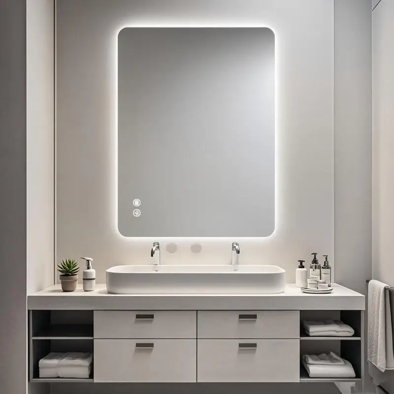 24"x36" Rectangular Backlit Bathroom Mirror - LED Illuminated Wall-Mounted Vanity Mirror for Modern Home Décor
24"x36" Rectangular Backlit Bathroom Mirror - LED Illuminated Wall-Mounted Vanity Mirror for Modern Home Décor
