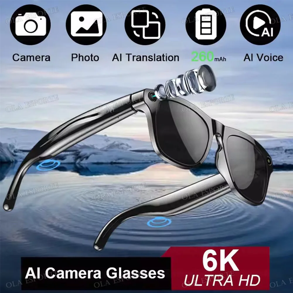New AI Smart Glasses with Camera Sunglasses Mini Camera Video Recorder Wireless Bluetooth Call Anti-blue Glasses for Man Women
New AI Smart Glasses with Camera Sunglasses Mini Camera Video Recorder Wireless Bluetooth Call Anti-blue Glasses for Man Women