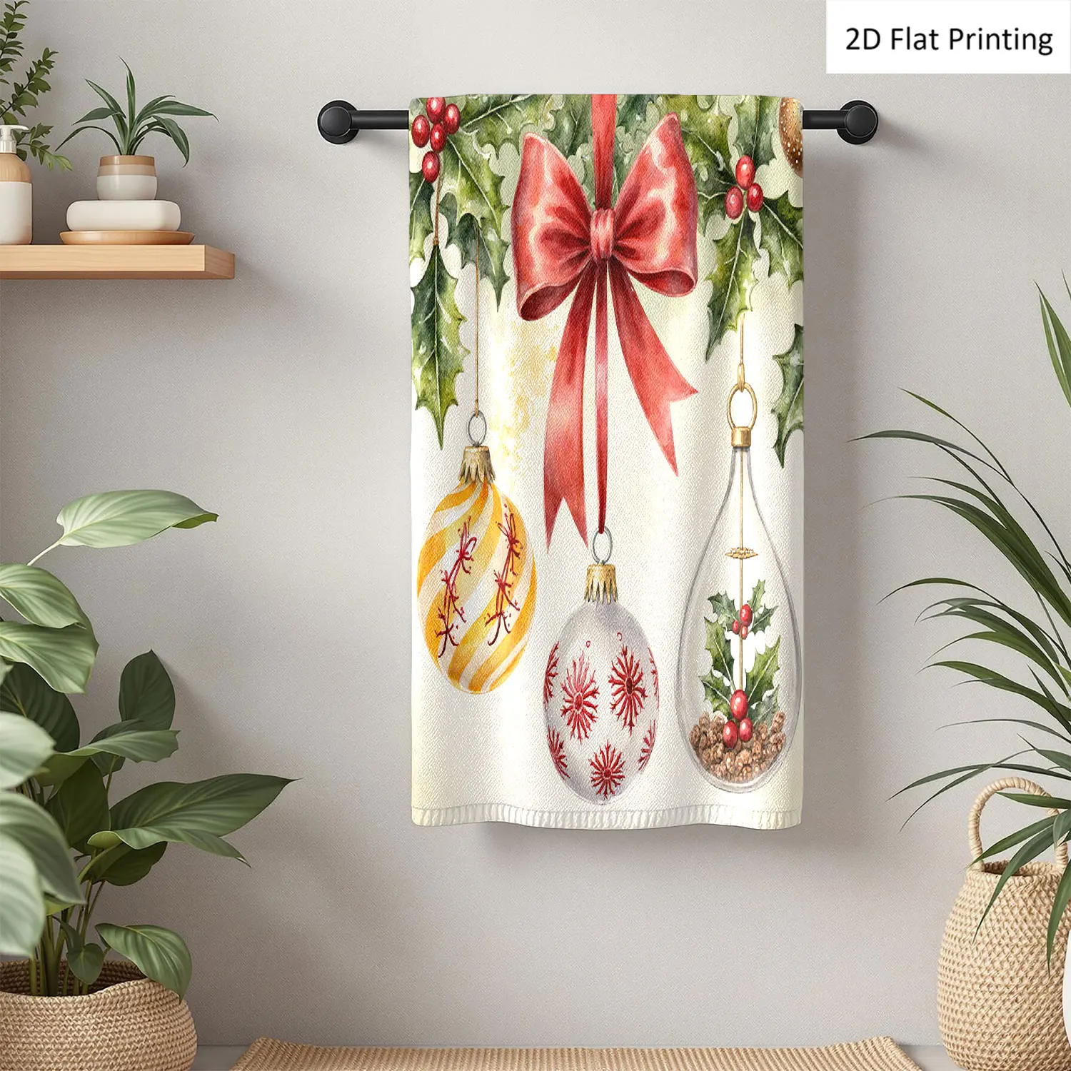 1Pc Christmas Watercolor Style Bow Ornaments Red Bathroom Hand Towel Bath Towel, Multiple Size Microfiber Polyester Towel, Unique Home Decorative Kitchen Towels, Festival Bathroom Accessories Decor, Quick Dry and Absorbent
1Pc Christmas Watercolor Style Bow Ornaments Red Bathroom Hand Towel Bath Towel, Multiple Size Microfiber Polyester Towel, Unique Home Decorative Kitchen Towels, Festival Bathroom Accessories Decor, Quick Dry and Absorbent