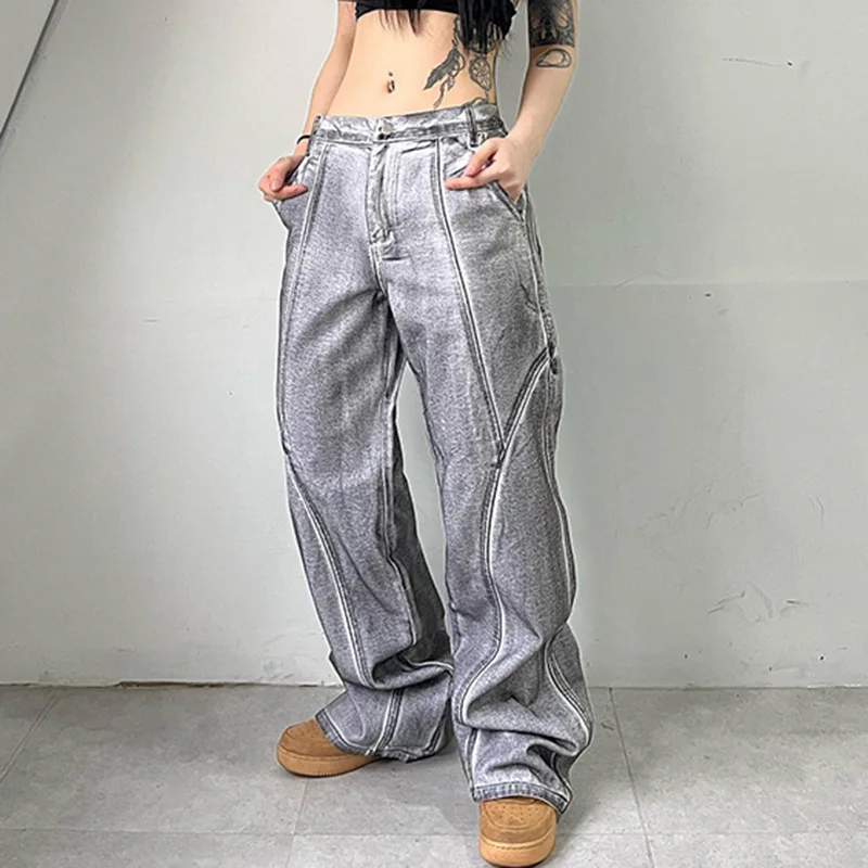 Unique Heavy Washed Faded Gradient Loose Wide-Leg Pants with Three-Dimensional Design Sense Vintage Jeans
Unique Heavy Washed Faded Gradient Loose Wide-Leg Pants with Three-Dimensional Design Sense Vintage Jeans