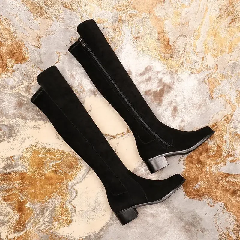 2025 New Petite Women's Side Zipper Irregular High Boots Spring Autumn Over The Knee Chunky Heel Black Versatile High Top
2025 New Petite Women's Side Zipper Irregular High Boots Spring Autumn Over The Knee Chunky Heel Black Versatile High Top