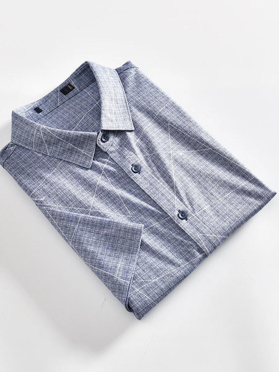 Cool Silk Cotton Geometric Print Short Sleeve Men's Business Casual Shirt Breathable Moisture Wicking Standard Fit Youth Popular
Cool Silk Cotton Geometric Print Short Sleeve Men's Business Casual Shirt Breathable Moisture Wicking Standard Fit Youth Popular