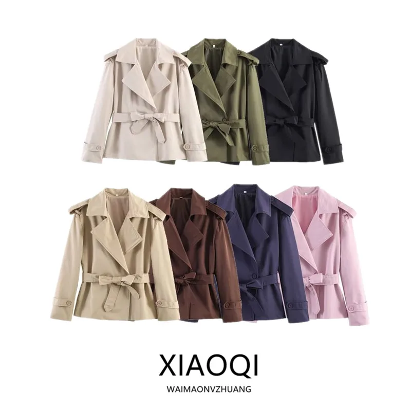 Spring 2026 Women's Versatile Belted British Style Coat with Stand Collar And Tie Detail Long Sleeve Commute Fashion Outerwear
Spring 2026 Women's Versatile Belted British Style Coat with Stand Collar And Tie Detail Long Sleeve Commute Fashion Outerwear