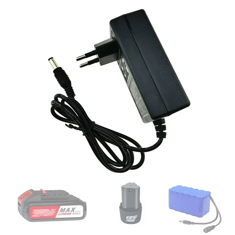 18650 Lithium Battery Charger 126V 2A 21V 1A for 12V 18V Screwdriver Wrench Li-ion Battery Pack DC 55mm 21mm 25mm Input
18650 Lithium Battery Charger 126V 2A 21V 1A for 12V 18V Screwdriver Wrench Li-ion Battery Pack DC 55mm 21mm 25mm Input