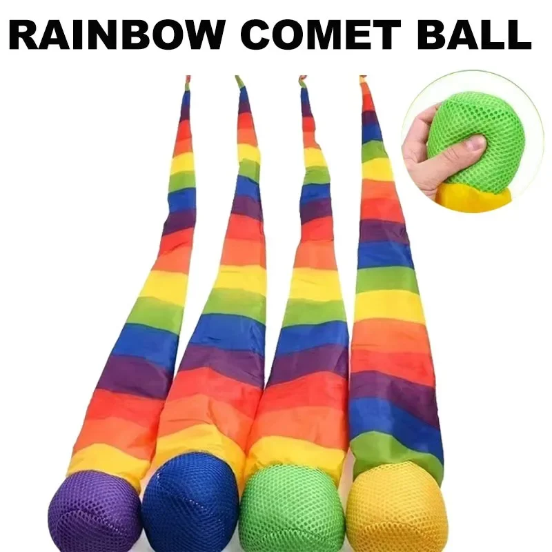 Rainbow Comet Ball 65cm Soft Tail Play Ball Indoor Outdoor Throwing Receiving Ball Park Sports Coordination Training Ball
Rainbow Comet Ball 65cm Soft Tail Play Ball Indoor Outdoor Throwing Receiving Ball Park Sports Coordination Training Ball