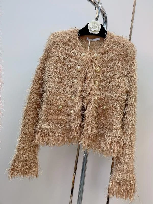 LXYG Metal Buckle Long Sleeve Knitted Cardigan Tassel Trim Slimming Sweater Spring 2026 Fashionable Outerwear Commute Style
LXYG Metal Buckle Long Sleeve Knitted Cardigan Tassel Trim Slimming Sweater Spring 2026 Fashionable Outerwear Commute Style