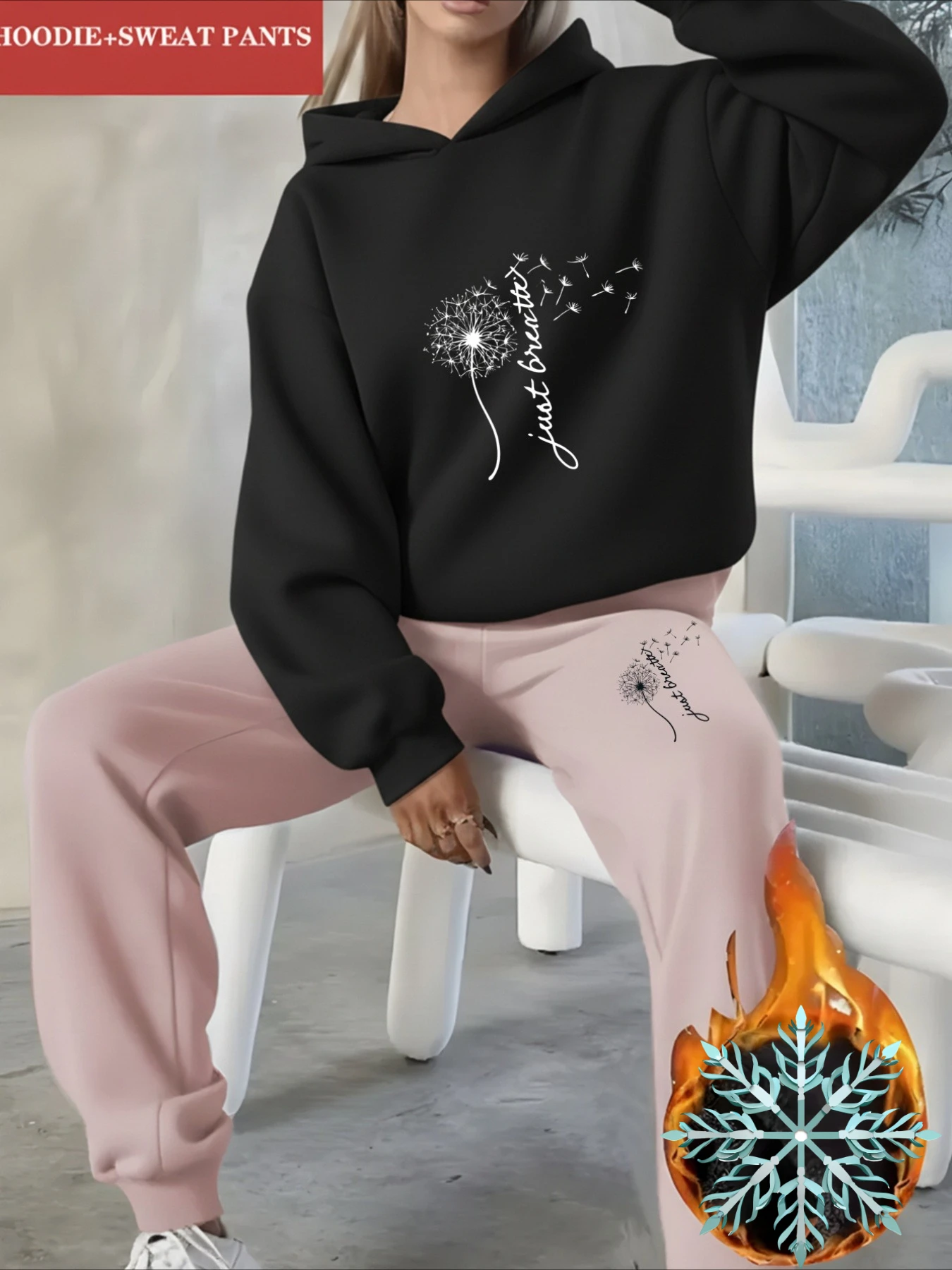 SMVP Women Girls Cotton Hoodie Set Black Pink Dandelion Print Two Piece Outfit Casual Loungewear Mother Daughter Matching
SMVP Women Girls Cotton Hoodie Set Black Pink Dandelion Print Two Piece Outfit Casual Loungewear Mother Daughter Matching