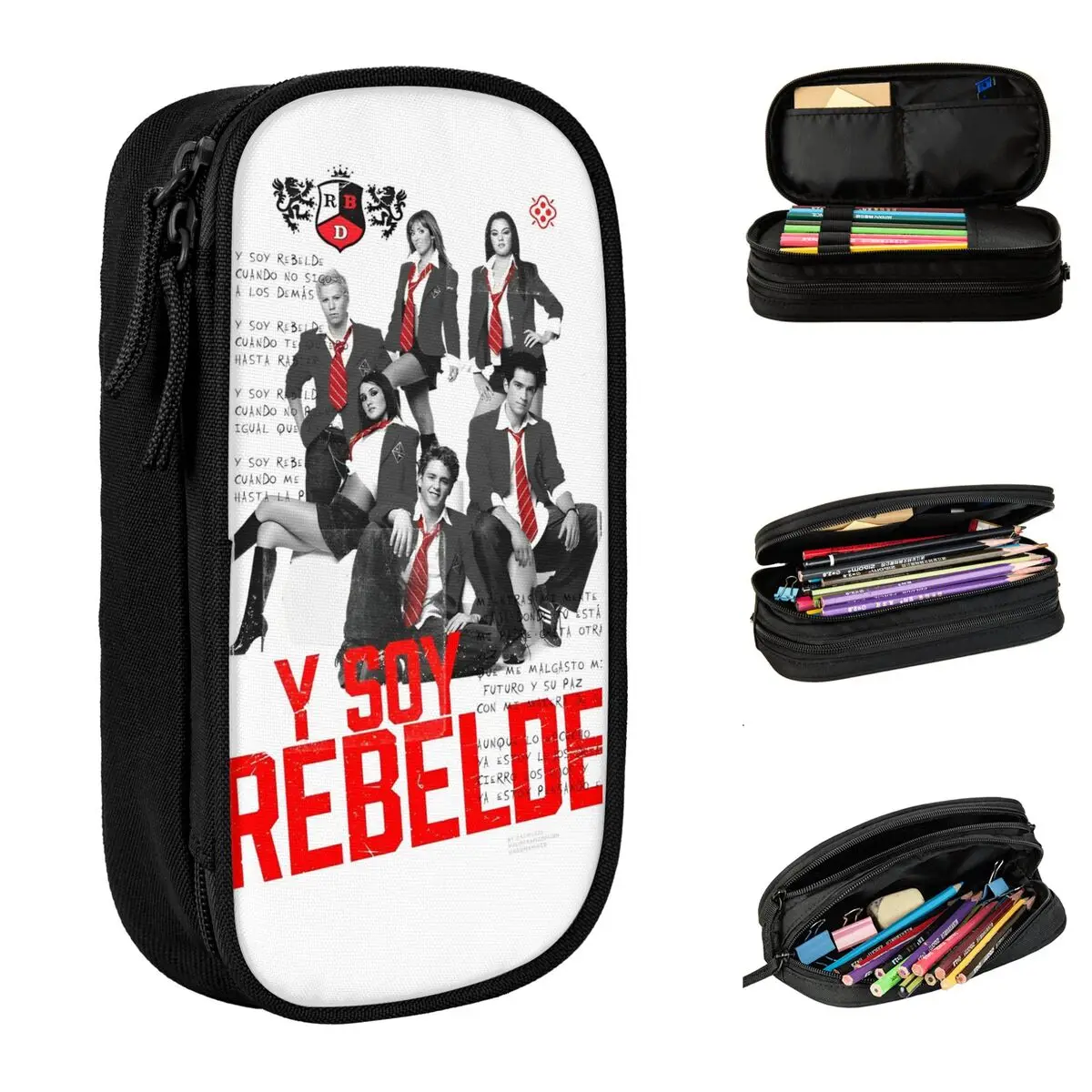 Large Capacity Pencil Pouch Rebelde Tv Drama Puberty School Accessories school Double Layer Pencil Case Stationery
Large Capacity Pencil Pouch Rebelde Tv Drama Puberty School Accessories school Double Layer Pencil Case Stationery