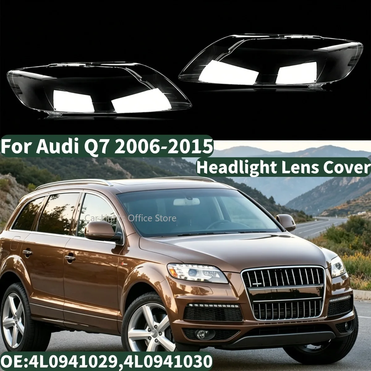Left+Right Car Headlamp Lens Plastic Transparent Shell Headlight Cover Replace 4L0941029,4L0941030 For Audi Q7 2006-2015
Left+Right Car Headlamp Lens Plastic Transparent Shell Headlight Cover Replace 4L0941029,4L0941030 For Audi Q7 2006-2015