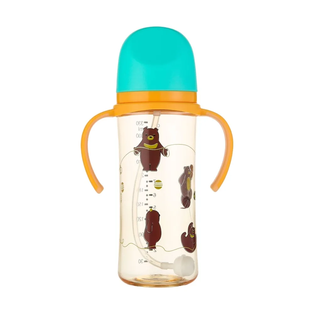 Cartoon Baby Milk Bottle with Handle Transparent Baby Feeding Bottle Drop Resistant Animal Pattern Newborn Bottle Night Feeding
Cartoon Baby Milk Bottle with Handle Transparent Baby Feeding Bottle Drop Resistant Animal Pattern Newborn Bottle Night Feeding
