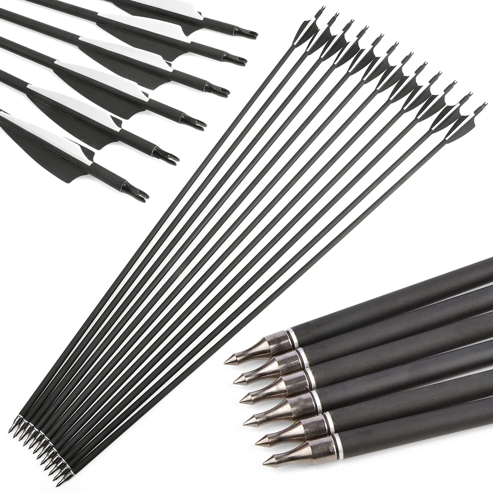 6/12pcs Mixed Carbon Arrow Spine 500 Shaft Length 29.7 Inch ID 6.2mm Inserted Nock for Recurve Compound Bow Hunting Training
6/12pcs Mixed Carbon Arrow Spine 500 Shaft Length 29.7 Inch ID 6.2mm Inserted Nock for Recurve Compound Bow Hunting Training