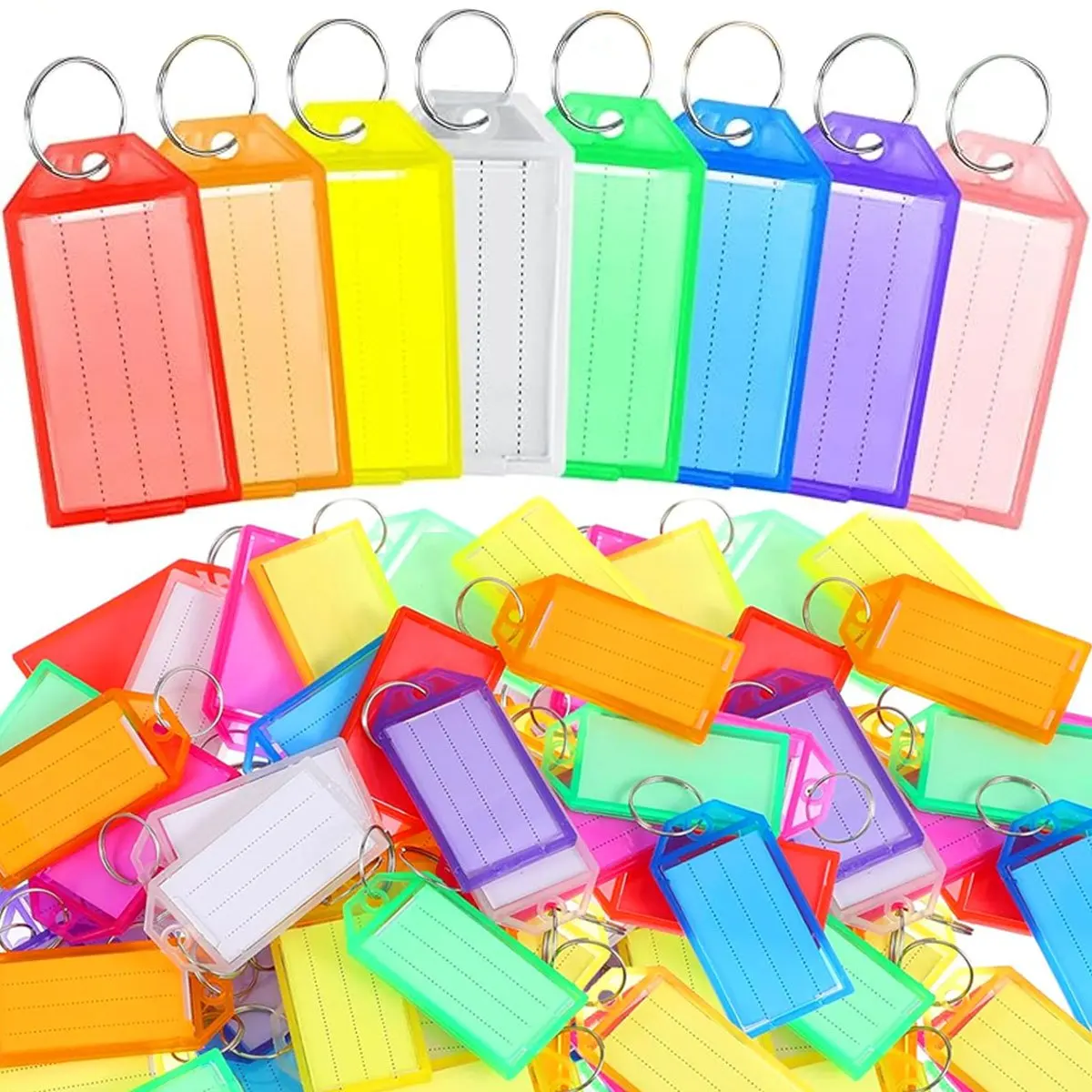 26Pcs Colorful Transparent Plastic Flap Key Labels, Reusable Double-Sided DIY Marking Tags for Keychains, ZSY
26Pcs Colorful Transparent Plastic Flap Key Labels, Reusable Double-Sided DIY Marking Tags for Keychains, ZSY