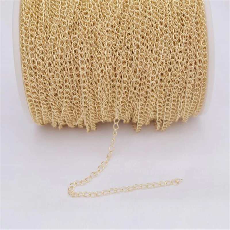 No Fade 14K Gold Color Plated Brass 3MM Rolo Link Chains for Diy Jewelry Making Accessories Nickle Free Extend Tail Chain
No Fade 14K Gold Color Plated Brass 3MM Rolo Link Chains for Diy Jewelry Making Accessories Nickle Free Extend Tail Chain