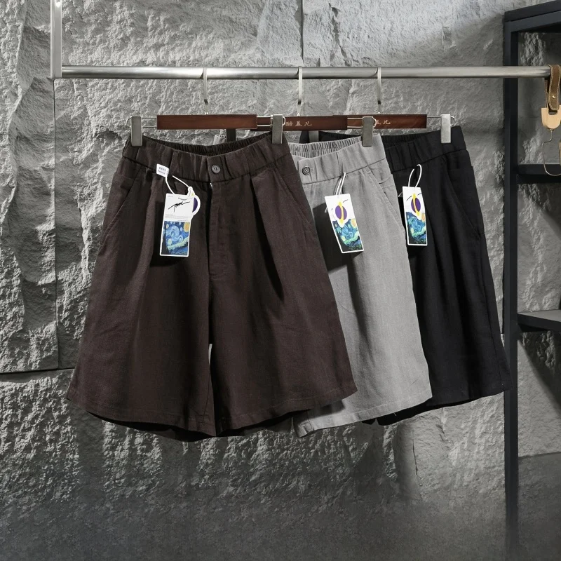 Retro Japanese Style Linen Silk Men's Loose Straight Leg Shorts Artistic Casual Wide Leg Five-Quarter Pants Summer Wear
Retro Japanese Style Linen Silk Men's Loose Straight Leg Shorts Artistic Casual Wide Leg Five-Quarter Pants Summer Wear