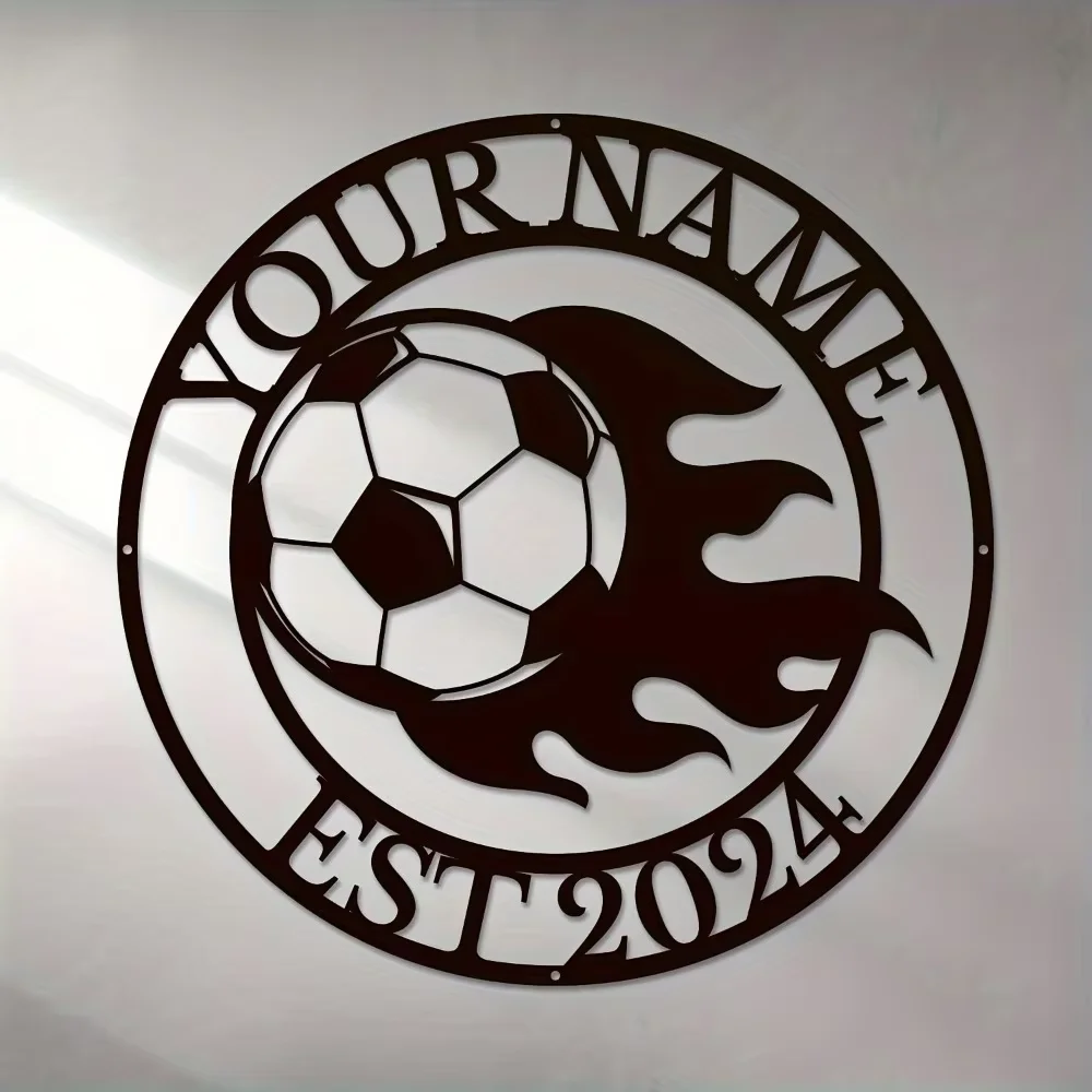 High - End Soccer Ball Metal Plaque. Custom - Engraved Flames, Sleek Black. Ideal Gift for Indoor Sports Fans.
High - End Soccer Ball Metal Plaque. Custom - Engraved Flames, Sleek Black. Ideal Gift for Indoor Sports Fans.
