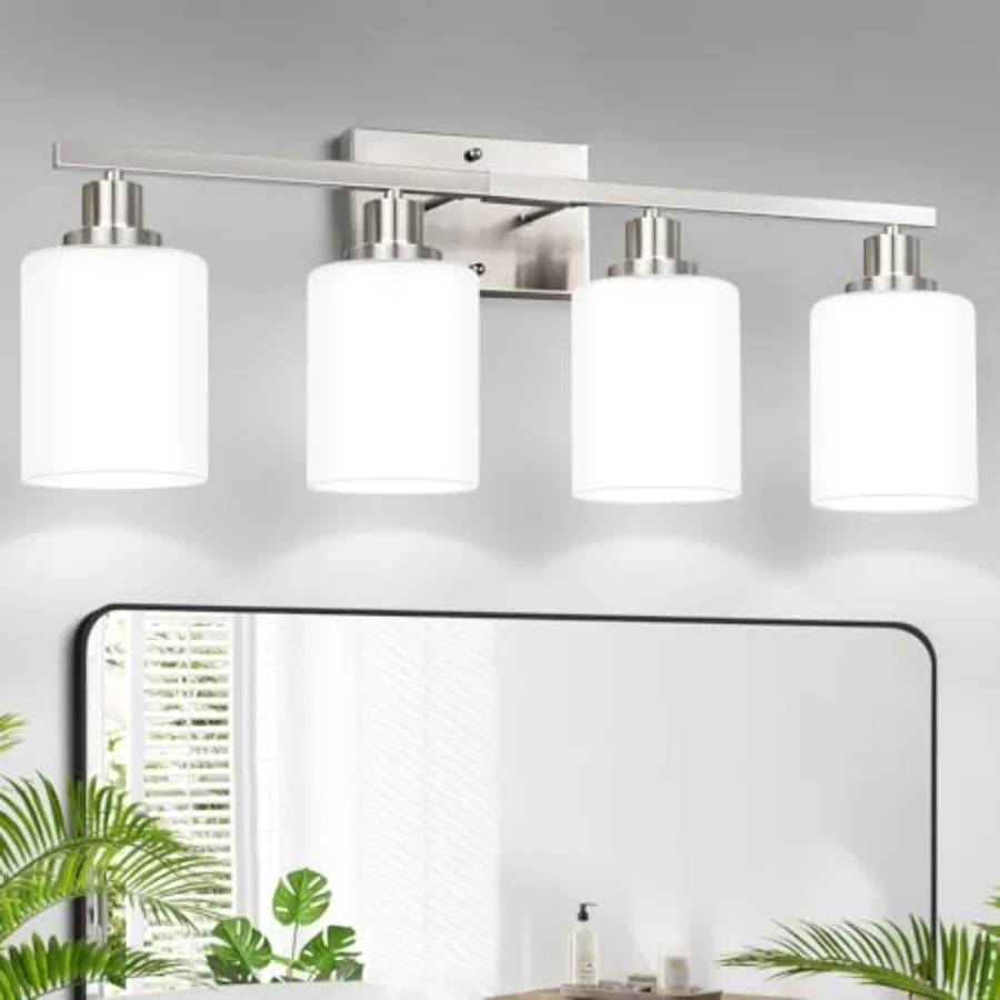 Vanity Light with Milky White Shades, Bathroom Lighting Fixtures Over Mirror, Modern Bathroom Wall Lamp for Mirror Living Room
Vanity Light with Milky White Shades, Bathroom Lighting Fixtures Over Mirror, Modern Bathroom Wall Lamp for Mirror Living Room