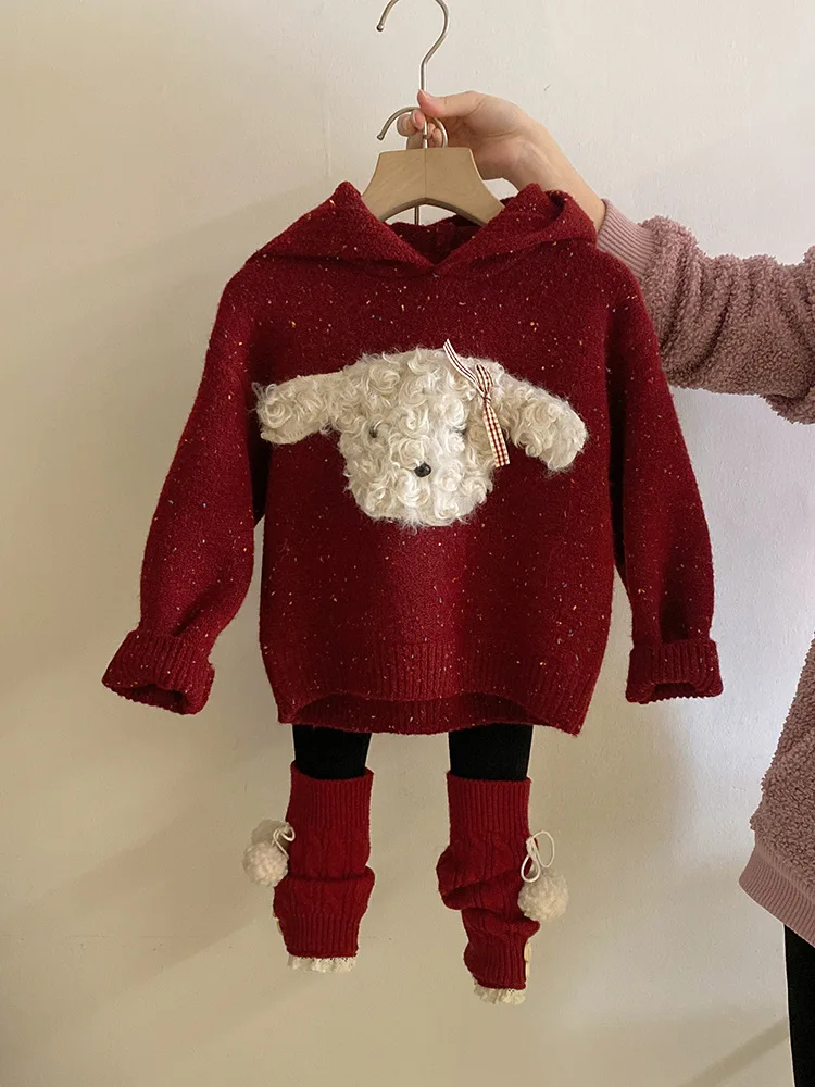 Girls Sweet Color Dot Puppy Hooded Sweater Autumn Winter New Fleece Lined Patchwork Leggings Set Trendy
Girls Sweet Color Dot Puppy Hooded Sweater Autumn Winter New Fleece Lined Patchwork Leggings Set Trendy