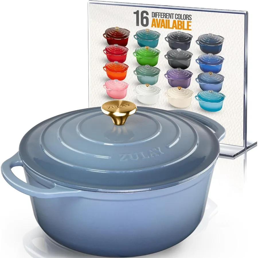 6 Quart Enameled Cast Iron Dutch Oven Pot with Lid – Premium Durability & Oven Safe up to 500°F – Heavy Duty Cookware Perfect fo
6 Quart Enameled Cast Iron Dutch Oven Pot with Lid – Premium Durability & Oven Safe up to 500°F – Heavy Duty Cookware Perfect fo