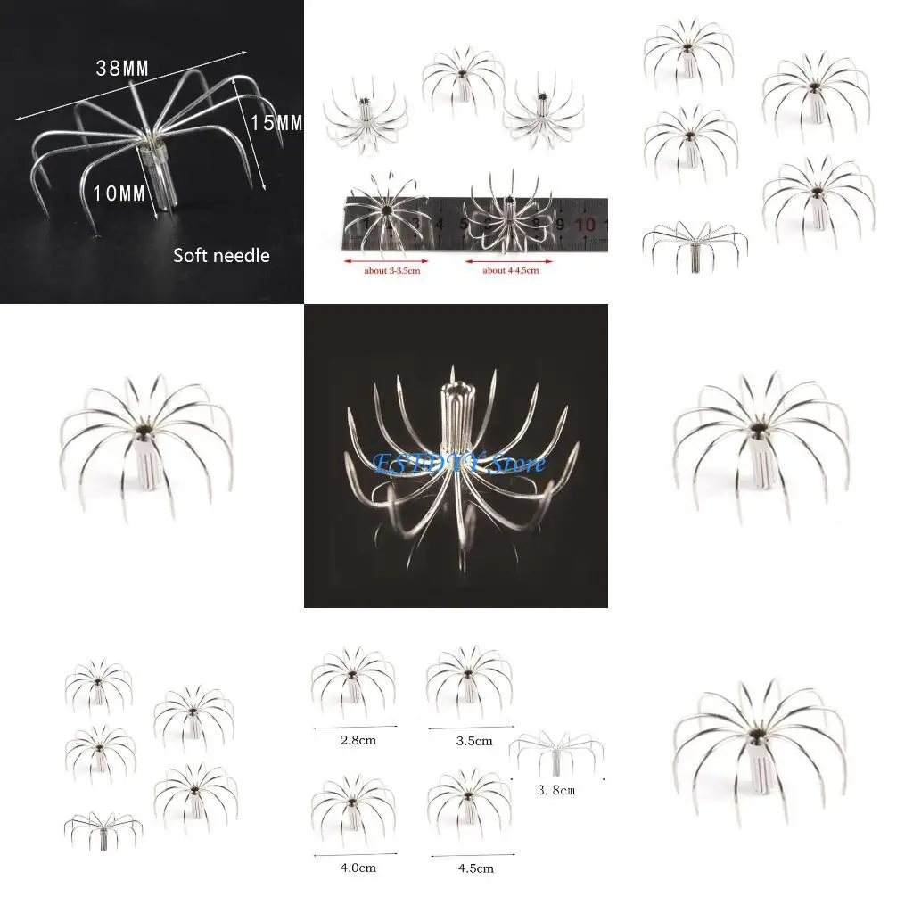 G6DE 5 Pcs 12 Needles Stainless Steel Squid Cuttlefish Octopus Umbrella Fishing Hooks Jigging Fishhook Tackle Accessories
G6DE 5 Pcs 12 Needles Stainless Steel Squid Cuttlefish Octopus Umbrella Fishing Hooks Jigging Fishhook Tackle Accessories