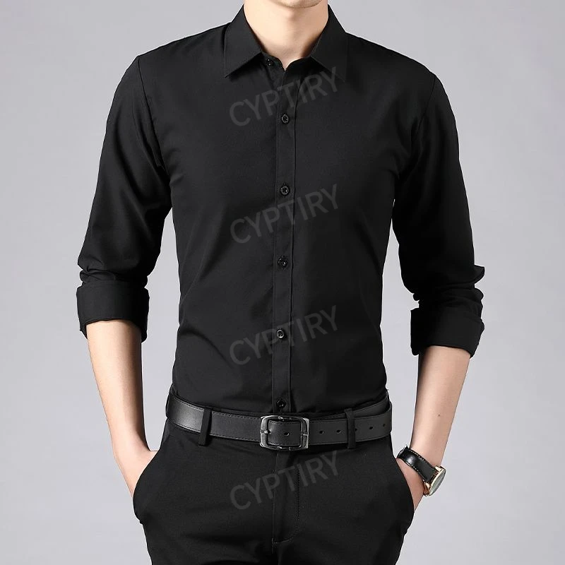 Men's Long Sleeved Shirt Business Formal Attire Formal Training Men's Black Suit Shirt For Office Work
Men's Long Sleeved Shirt Business Formal Attire Formal Training Men's Black Suit Shirt For Office Work