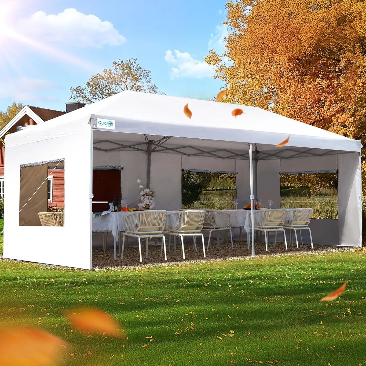 Privacy 10x20 ft Pop up Canopy with 6 Sidewalls Easy up Canopy Tent Instant Shelter with Windows for Outdoor Event Party
Privacy 10x20 ft Pop up Canopy with 6 Sidewalls Easy up Canopy Tent Instant Shelter with Windows for Outdoor Event Party