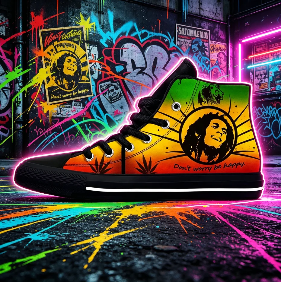 Bob Marley Band Vintage Silhouette High Top Canvas Sneakers Men Women Trendy Streetwear
Bob Marley Band Vintage Silhouette High Top Canvas Sneakers Men Women Trendy Streetwear