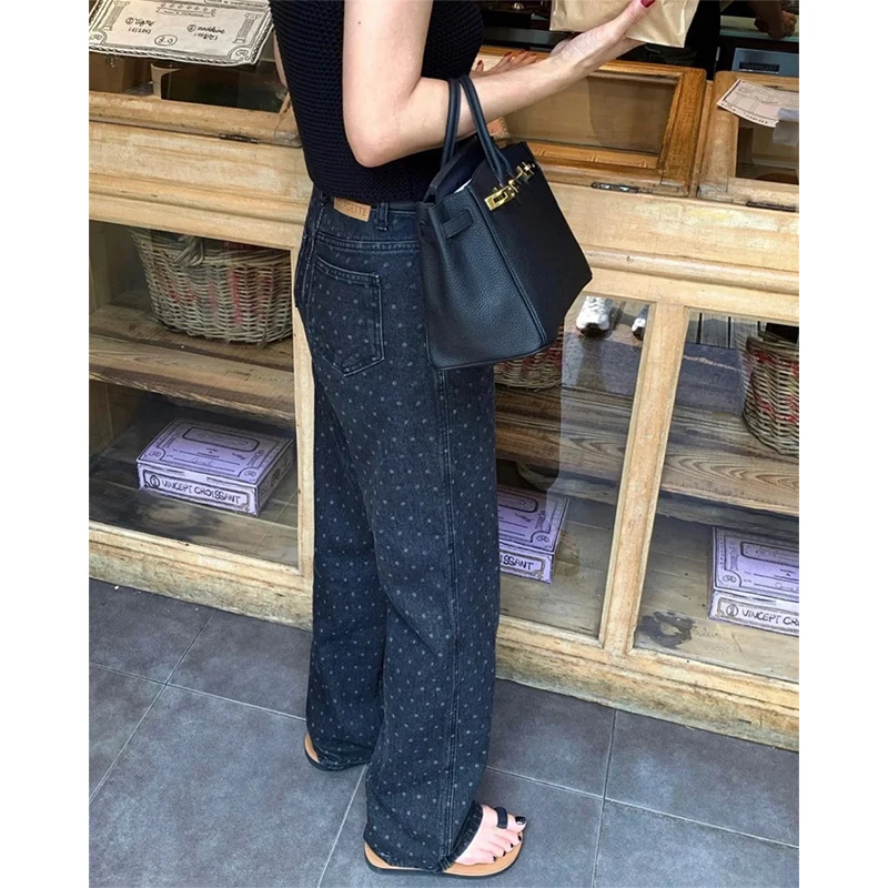 Chic High Waist Straight Leg Bla Polka Dot Slimming Jeans Women's Retro Sle Casual Spring Faion Selfwill
Chic High Waist Straight Leg Bla Polka Dot Slimming Jeans Women's Retro Sle Casual Spring Faion Selfwill