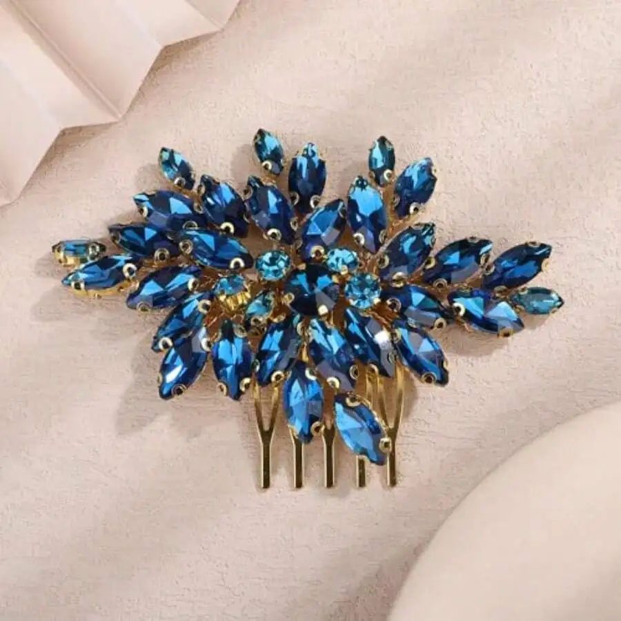 Vintage Blue Rhinestone Bridal Hair Comb For Wedding Party Prom Women
Vintage Blue Rhinestone Bridal Hair Comb For Wedding Party Prom Women
