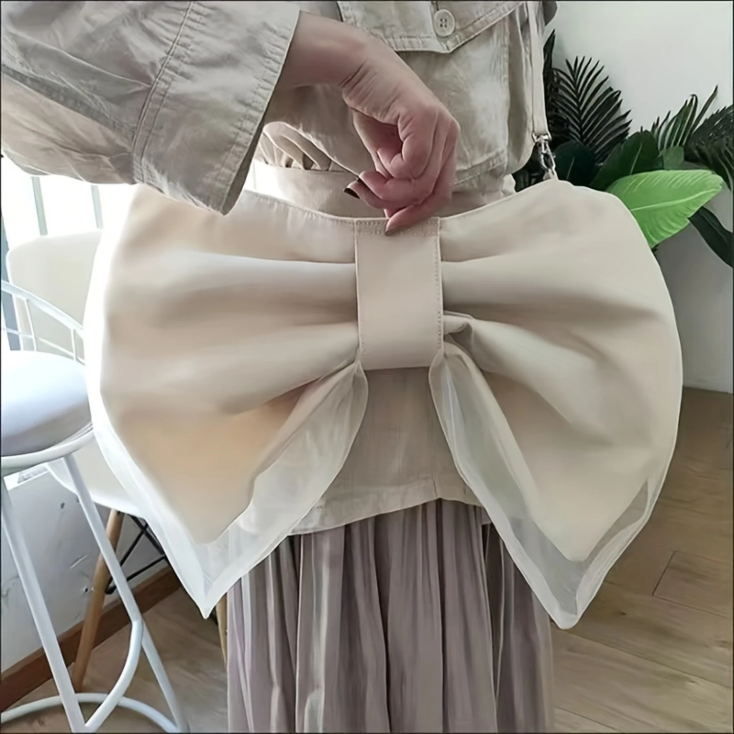Solid Color Bow Crossbody Bag, Japanese Style Canvas Purse, Multi-Functional Pouch
Solid Color Bow Crossbody Bag, Japanese Style Canvas Purse, Multi-Functional Pouch