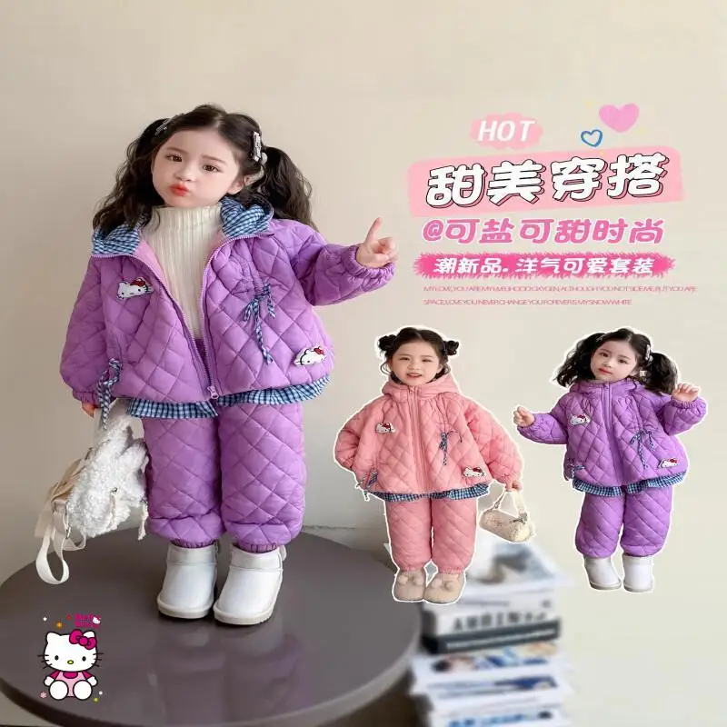 Sanrio Hello Kitty Cotton Clothing Set Kids Kawaii Y2K Anime Children's Clothing Casual Winter Clothes 2-piece set Girls' New
Sanrio Hello Kitty Cotton Clothing Set Kids Kawaii Y2K Anime Children's Clothing Casual Winter Clothes 2-piece set Girls' New