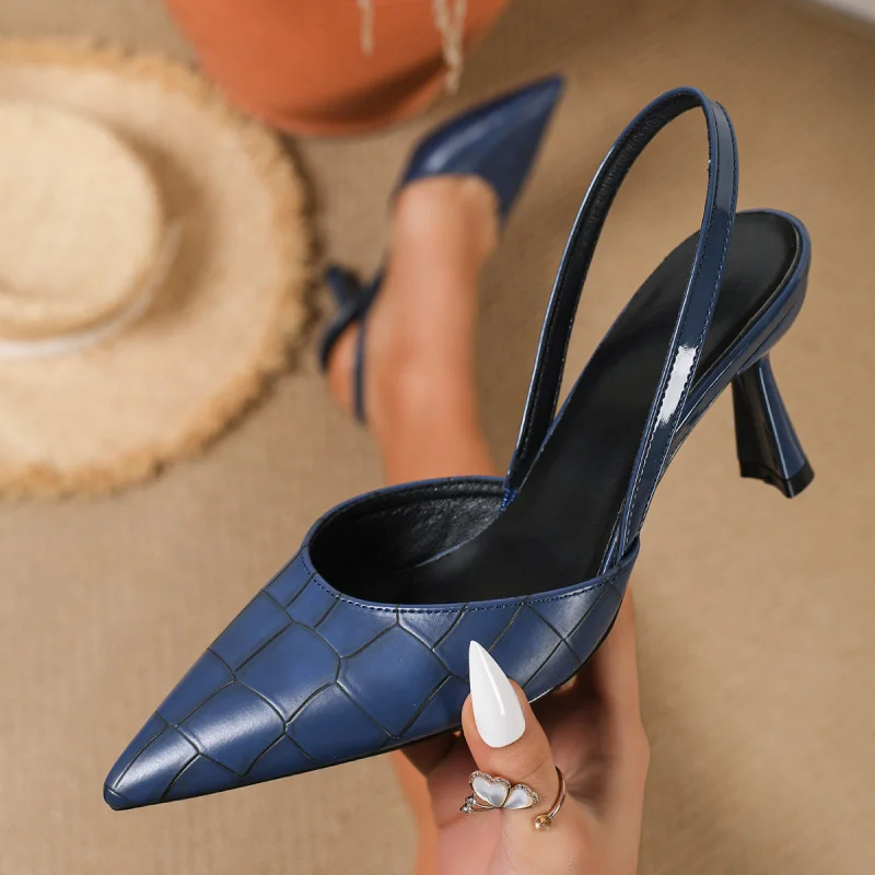 Strappy sandals with thin heels, sexy pointed-toe thin-strap high heels, women's closed-toe mules
Strappy sandals with thin heels, sexy pointed-toe thin-strap high heels, women's closed-toe mules