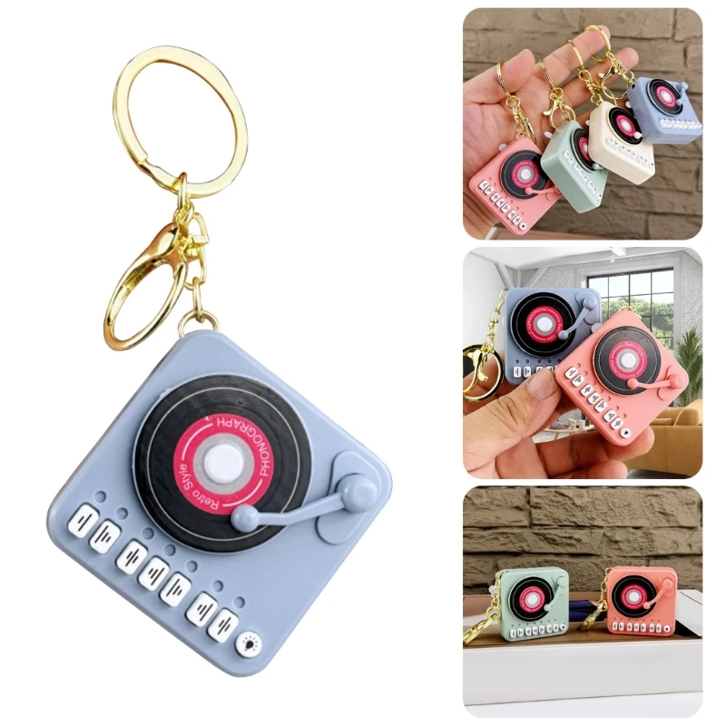 Retro Turntables Music Player Keychain Music Box with Decorative Design Builts In Melodies for Relaxation Adventure K1KF
Retro Turntables Music Player Keychain Music Box with Decorative Design Builts In Melodies for Relaxation Adventure K1KF