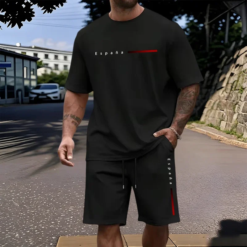 España Print Men's T-shirt Set Summer Daily Casual Fashion Short Sleeve Sportswear Male Home Outdoor Comfort Tshirts Shorts Suit
España Print Men's T-shirt Set Summer Daily Casual Fashion Short Sleeve Sportswear Male Home Outdoor Comfort Tshirts Shorts Suit