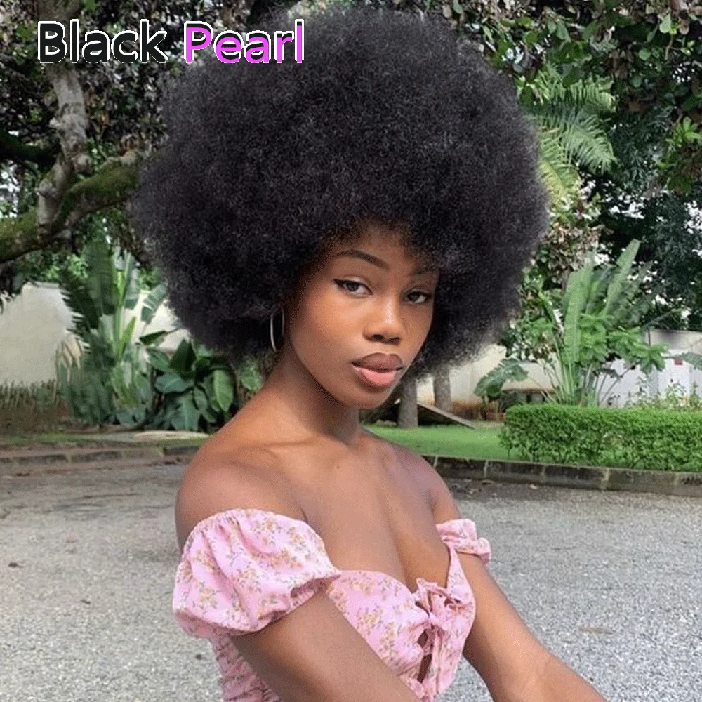Fluffy Afro Kinky Curly Human Hair Wig Short Natural Black Machine Made Best Value Daily Wear For Women Unique Beauty Style
Fluffy Afro Kinky Curly Human Hair Wig Short Natural Black Machine Made Best Value Daily Wear For Women Unique Beauty Style