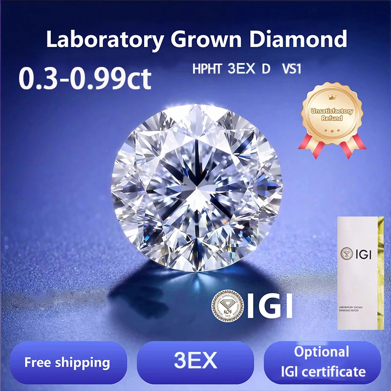 0.3ct-0.99ct Round Lab Grown Diamonds With IGI Certificate HPHT Laboratory Diamond Wholesales
0.3ct-0.99ct Round Lab Grown Diamonds With IGI Certificate HPHT Laboratory Diamond Wholesales
