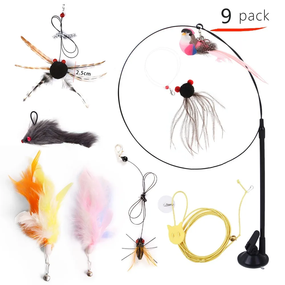 3/7/9/11Pcs Simulation Bird Interactive Cat Feather Toy Removable Double Rod Suction Cup Sucker Cat Stick Toy Pet Supplies
3/7/9/11Pcs Simulation Bird Interactive Cat Feather Toy Removable Double Rod Suction Cup Sucker Cat Stick Toy Pet Supplies