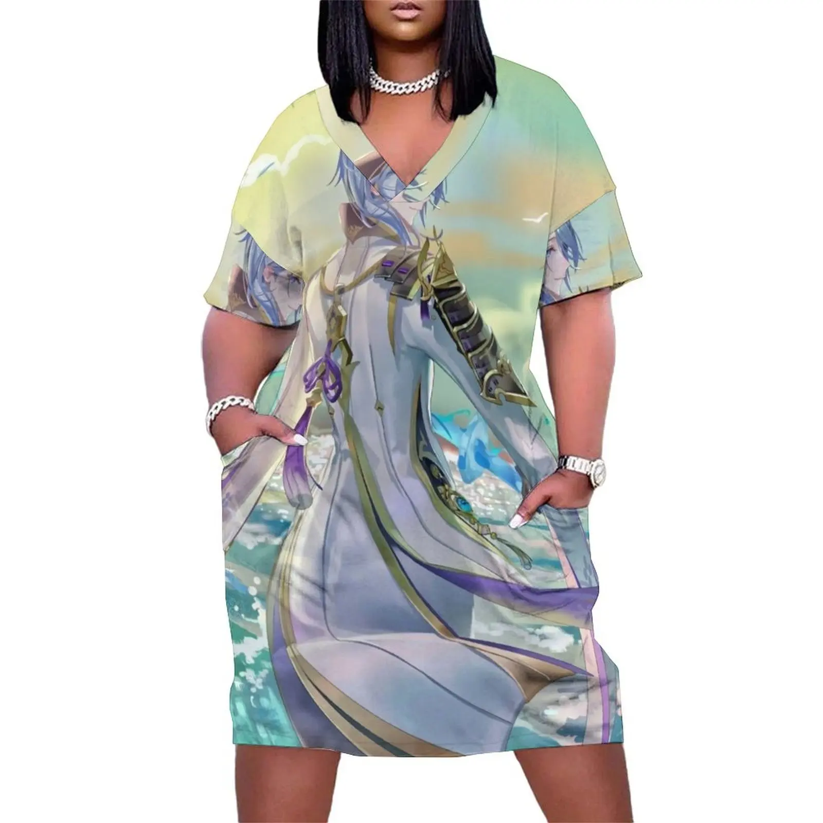 Kamisato Ayato Loose Pocket Dress prom dresses 2025 dresses ladies 2025 summer Female dress elegant party dresses for women 2025
Kamisato Ayato Loose Pocket Dress prom dresses 2025 dresses ladies 2025 summer Female dress elegant party dresses for women 2025