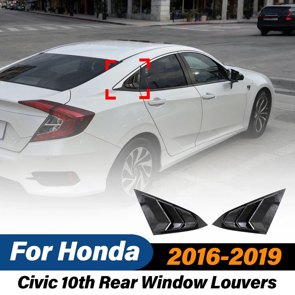 For Honda Civic 10th 2016 2017 2018 2019 Racing Rear Window Louvers Sun Shade Blind Vent Cover Exterior Modified Tuning Parts
For Honda Civic 10th 2016 2017 2018 2019 Racing Rear Window Louvers Sun Shade Blind Vent Cover Exterior Modified Tuning Parts