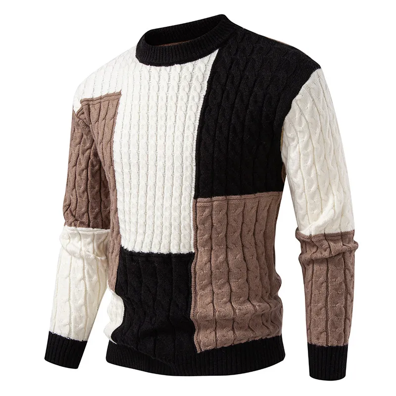 Vm f Мужской вязаный свитер с высоким воротником Long Sve, осень-зима, облегающий полосатый базовый слой, повседневная одежда
Vm f Мужской вязаный свитер с высоким воротником Long Sve, осень-зима, облегающий полосатый базовый слой, повседневная одежда