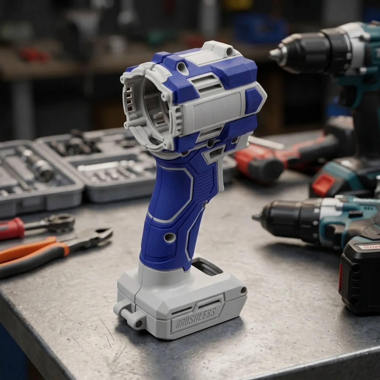 197.5mm Length Screwdriver Housing Easy Operation In Tight Spaces Long-lasting Performance Replacement Housing Part