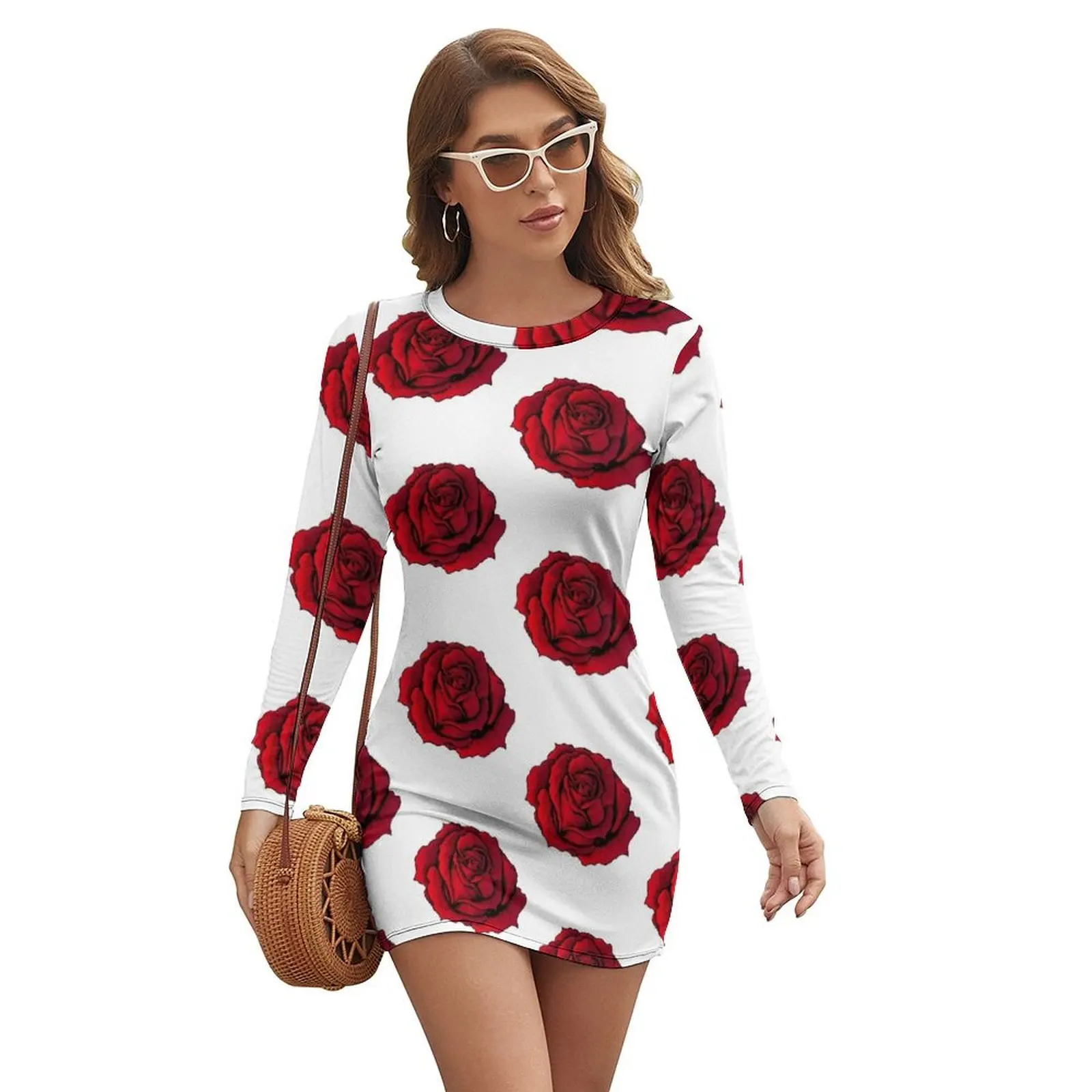 Rose summer RED Long-sleeved Dress clothes for women luxury evening dresses 2024 sexy dress Clothing female
Rose summer RED Long-sleeved Dress clothes for women luxury evening dresses 2024 sexy dress Clothing female