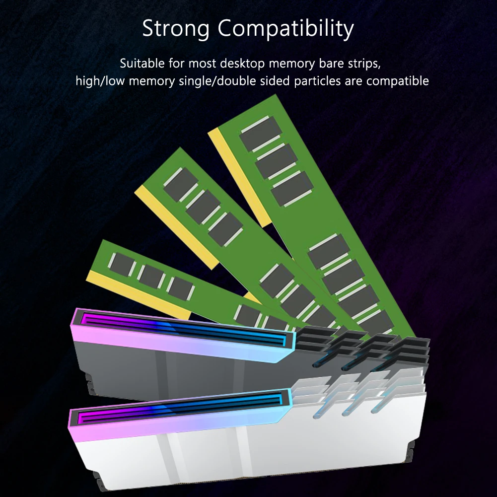 Memory Module Heatsink DDR4 DDR5 Ram Cooler Radiator 5V 3PIN ARGB AURA Sync Aluminum Alloy Heat-resistance Computer Accessories
Memory Module Heatsink DDR4 DDR5 Ram Cooler Radiator 5V 3PIN ARGB AURA Sync Aluminum Alloy Heat-resistance Computer Accessories