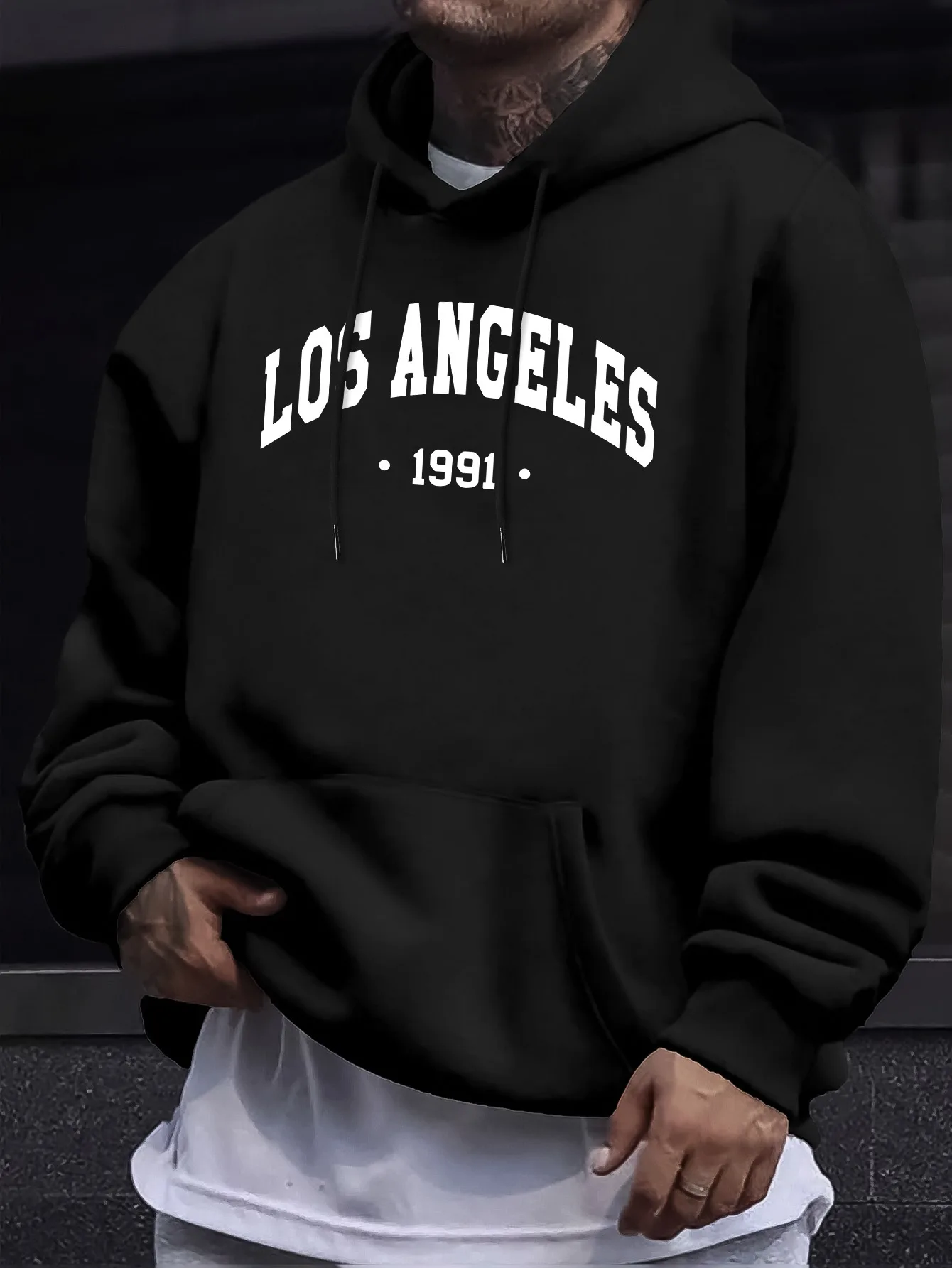 Мужская повседневная толстовка с капюшоном, трикотаж из полиэстера, легкая стрейч, длинный рукав, стандартный крой
Мужская повседневная толстовка с капюшоном, трикотаж из полиэстера, легкая стрейч, длинный рукав, стандартный крой