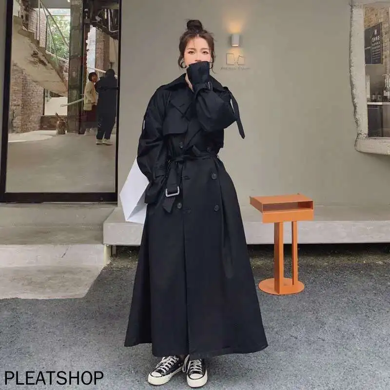 2025 Spring And Spring New Korean Loose Black Coat Long-sleeved Lace Up Wasit Mid-length Windbreaker Jacket Woman
2025 Spring And Spring New Korean Loose Black Coat Long-sleeved Lace Up Wasit Mid-length Windbreaker Jacket Woman