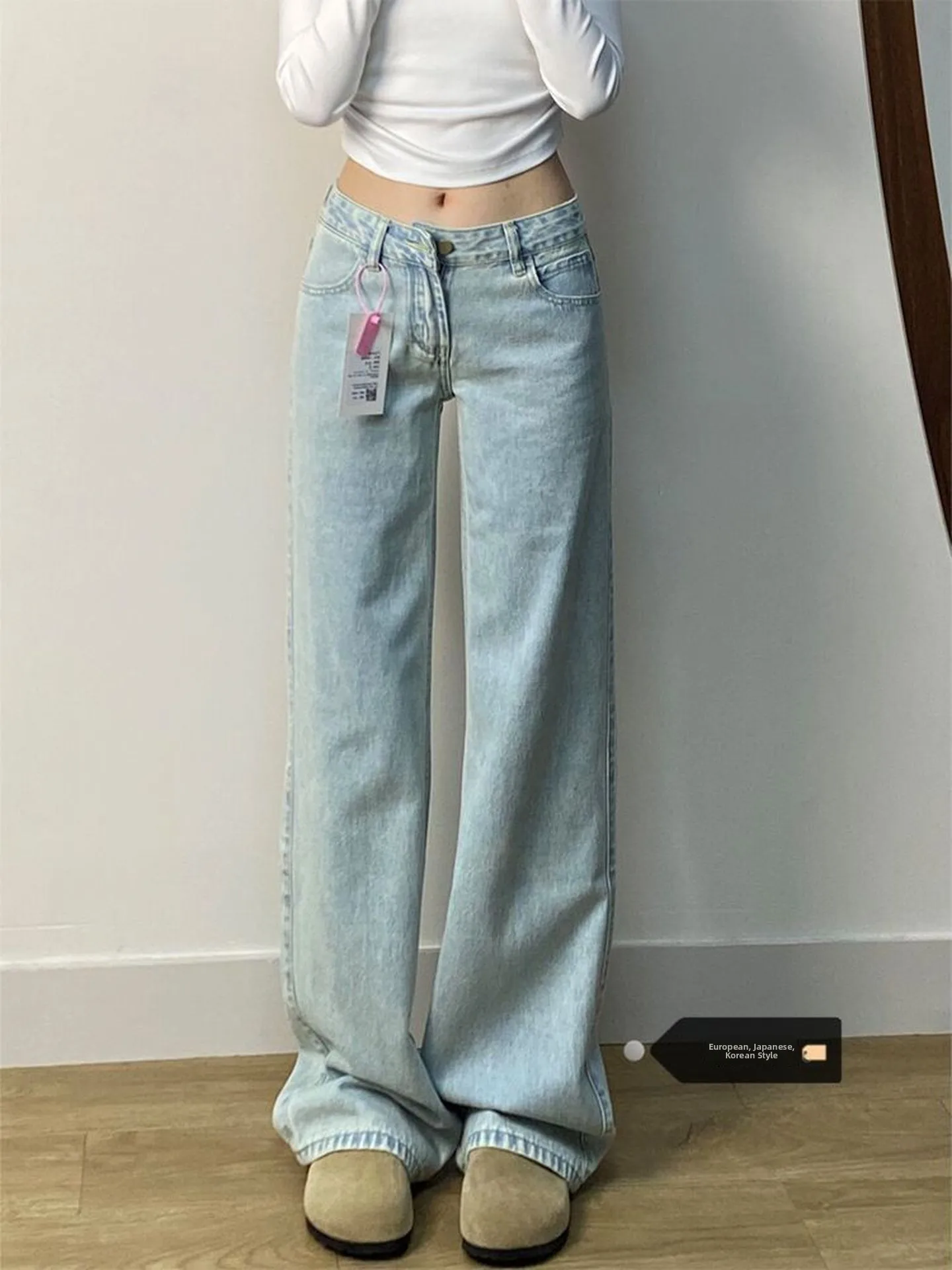 Low Waist Wide Leg Blue Jeans Women's Loose Slimming Floor-Length Pants Spring 2026 New Style American Style Denim Jeans
Low Waist Wide Leg Blue Jeans Women's Loose Slimming Floor-Length Pants Spring 2026 New Style American Style Denim Jeans