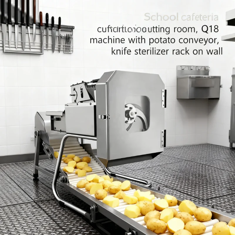 Robust Electric Veggie Cutting Machine For LargeScale Fruit Veg Processing